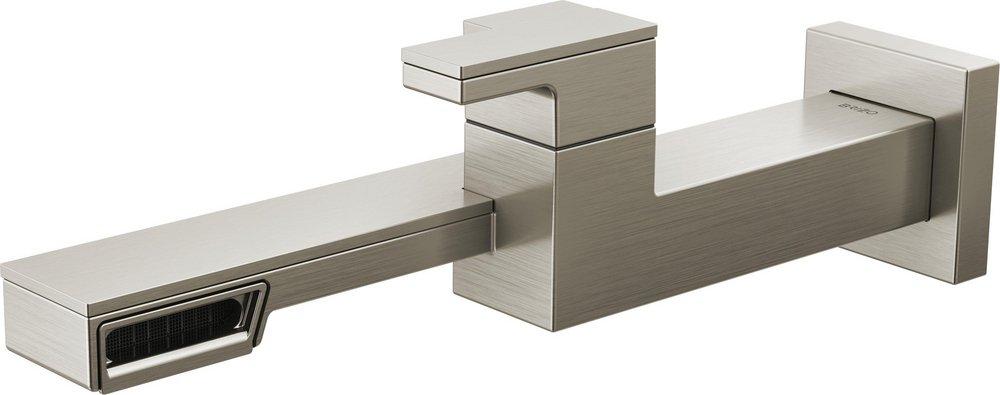 Brizo Luxe Nickel Single Handle Wall Mount Bathroom Sink Faucet 