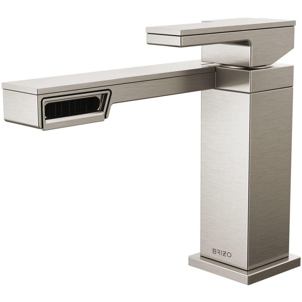 Brizo Brilliance Luxe Nickel Single Handle Bathroom Sink Faucet 