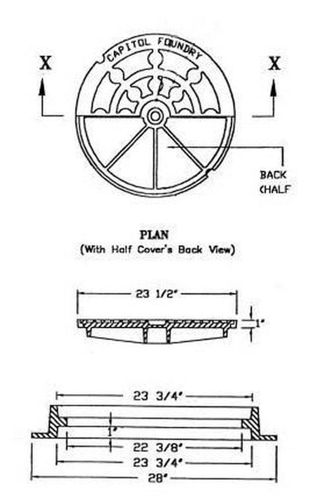 Capitol Foundry of Virginia Shallow Manhole Frame & Cover 