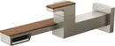 Single Handle Monoblock Bathroom Sink Faucet in Brilliance® Luxe Nickel® with Teak Wood