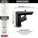 Single Handle Monoblock Bathroom Sink Faucet in Matte Black 