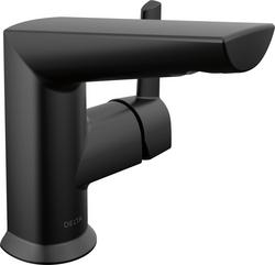 Single Handle Monoblock Bathroom Sink Faucet in Matte Black