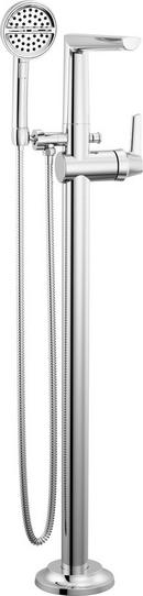 Single Handle Floor Mount Tub Filler with Handshower in Lumicoat® Chrome (Trim Only)