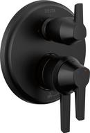 Two Handle Pressure Balancing Valve Trim in Matte Black
