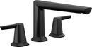 Two Handle Roman Tub Faucet in Matte Black (Trim Only)