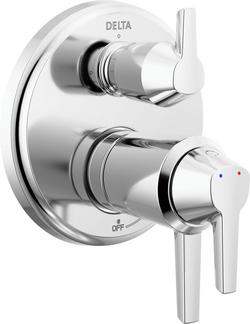 Three Handle Transfer & Diverter Valve Trim in Lumicoat&trade; Chrome