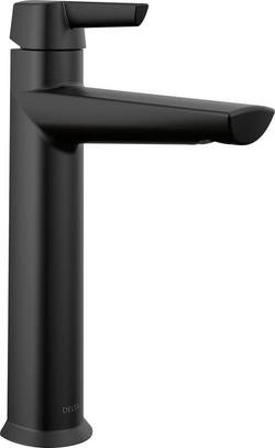 Single Handle Monoblock Bathroom Sink Faucet in Matte Black