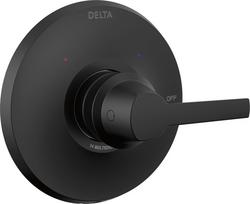 Single Handle Pressure Balancing Valve Trim in Matte Black