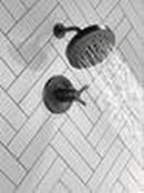 Delta Faucet Matte Black Two Handle Multi Function Shower Faucet (Trim Only) 