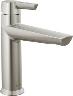 Single Handle Centerset Bathroom Sink Faucet in Lumicoat&reg; Stainless