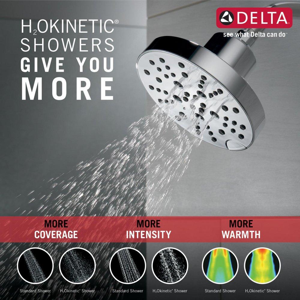 Delta Faucet Lumicoat Chrome Two Handle Multi Function Shower Faucet (Trim Only) 