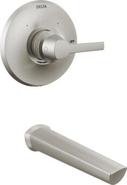 Single Handle Wall Mount Tub Filler in Lumicoat&reg; Stainless