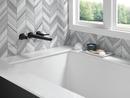 Delta Faucet Matte Black Two Handle Wall Mount Tub Filler 