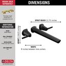 GALEON WALL MOUNT TUB FILLER MATTE BLACK 