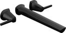 Two Handle Wall Mount Tub Filler in Matte Black