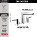 Two Handle Widespread Bathroom Sink Faucet in Chrome 