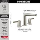 Two Handle Widespread Bathroom Sink Faucet in Stainless 