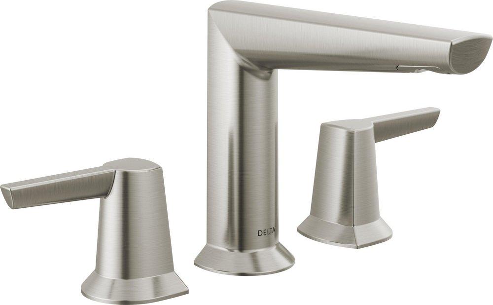 Two Handle Widespread Bathroom Sink Faucet in Stainless 