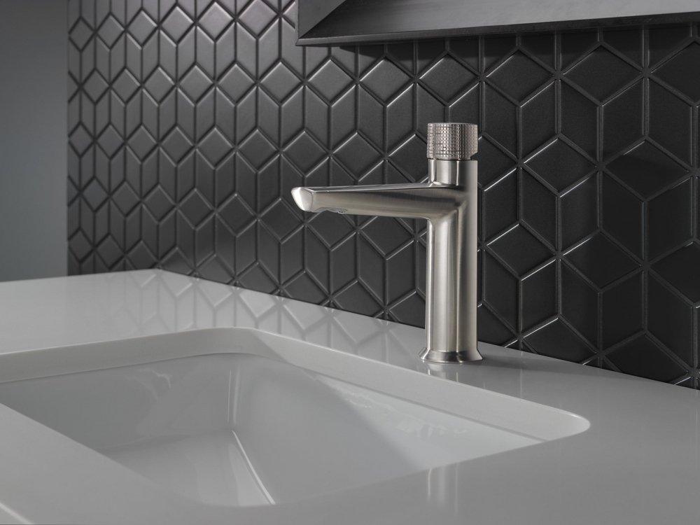Delta Faucet Lumicoat Stainless Single Handle Monoblock Bathroom Sink Faucet 