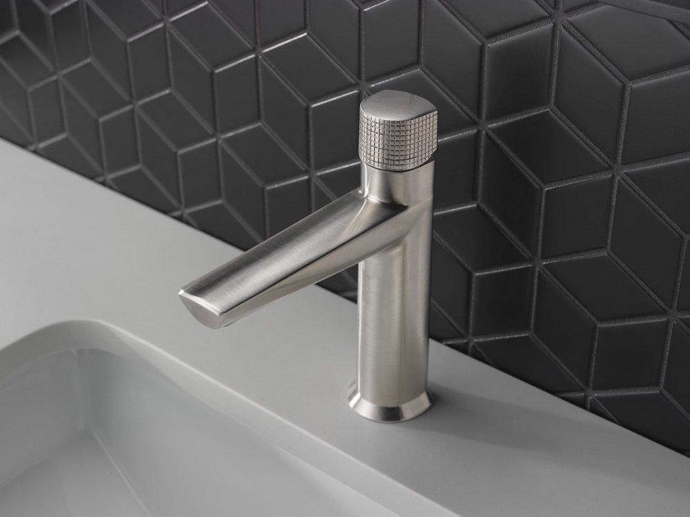 Delta Faucet Lumicoat Stainless Single Handle Monoblock Bathroom Sink Faucet 