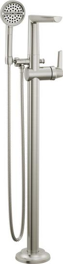 Single Handle Floor Mount Tub Filler with Handshower in Lumicoat® Stainless (Trim Only)