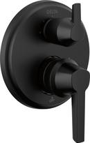 Two Handle Pressure Balancing Valve Trim in Matte Black