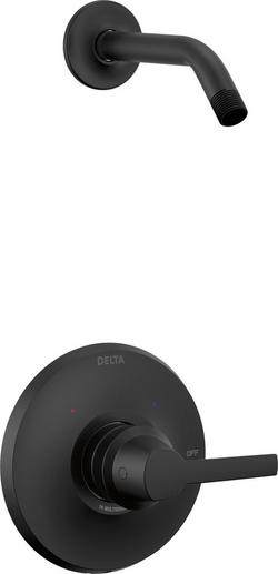 Single Handle Shower Faucet in Matte Black (Trim Only) (Showerhead Sold Separately)