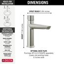 Single Handle Bathroom Faucet inLumicoat&reg;Stainless 