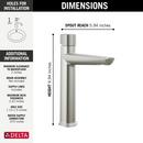 Single Handle Monoblock Bathroom Sink Faucet in Lumicoat&reg; Stainless 