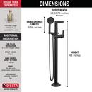 CCY 1.75 GPM GALEON FREE STANDING TUB FILLER MATTE BLACK 