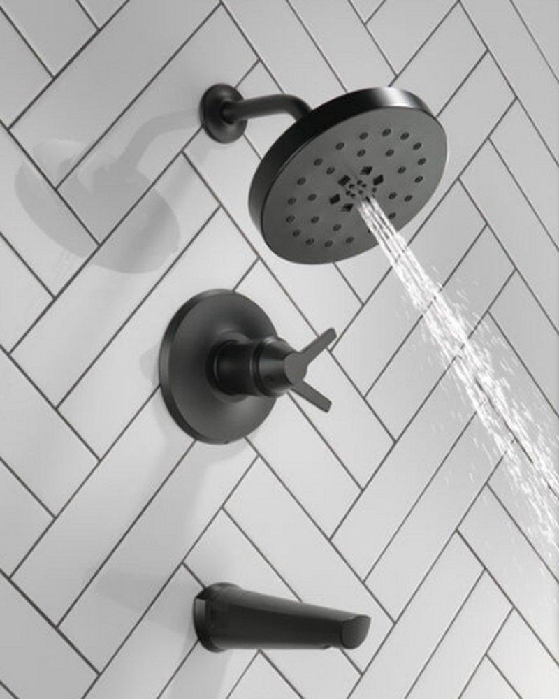 CCY 1.75 GPM GALEON 17T S TUB SHOWER TRIM WITH ULTRASOAK MATTE BLACK 