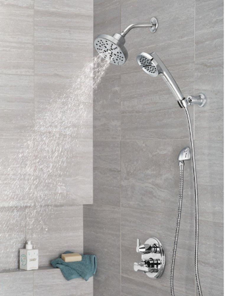 Delta Faucet Lumicoat&reg; Chrome Two Handle Pressure Balancing Valve Trim 