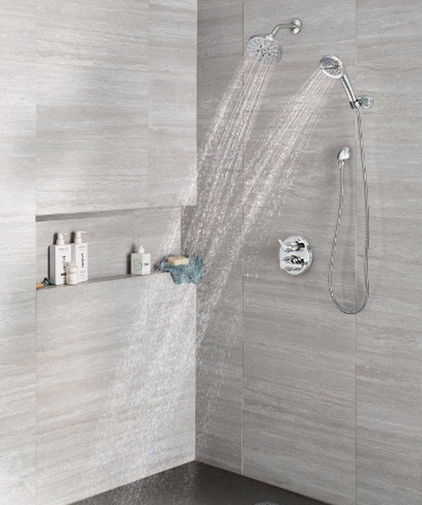 Delta Faucet Lumicoat&reg; Chrome Two Handle Pressure Balancing Valve Trim 