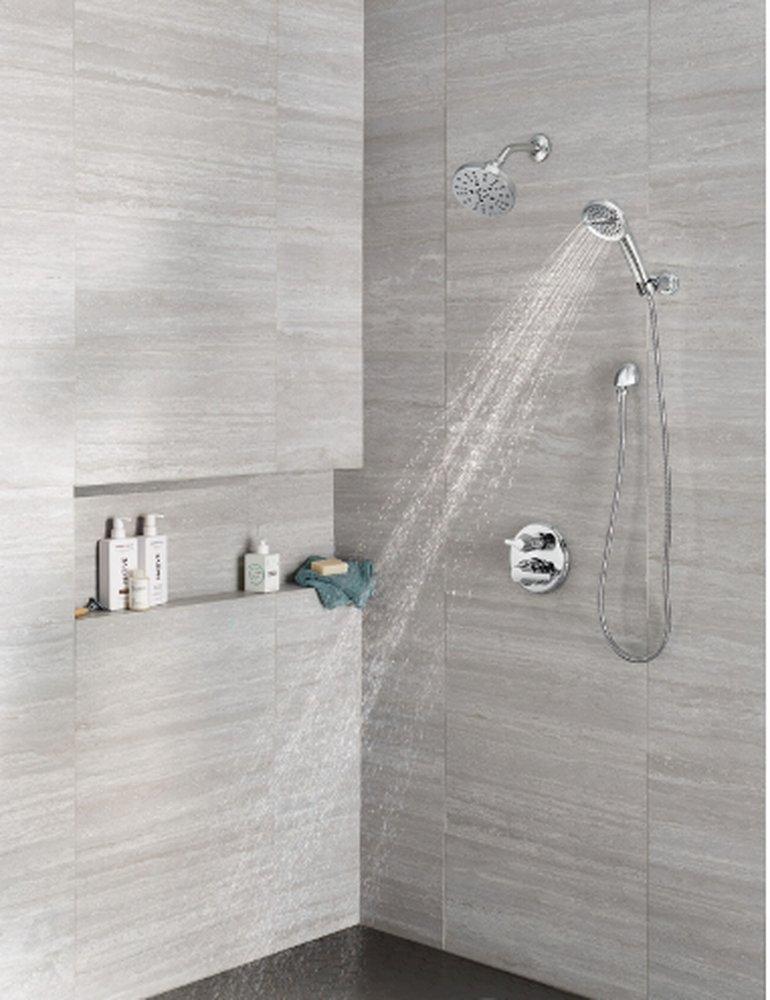 Delta Faucet Lumicoat&reg; Chrome Two Handle Pressure Balancing Valve Trim 