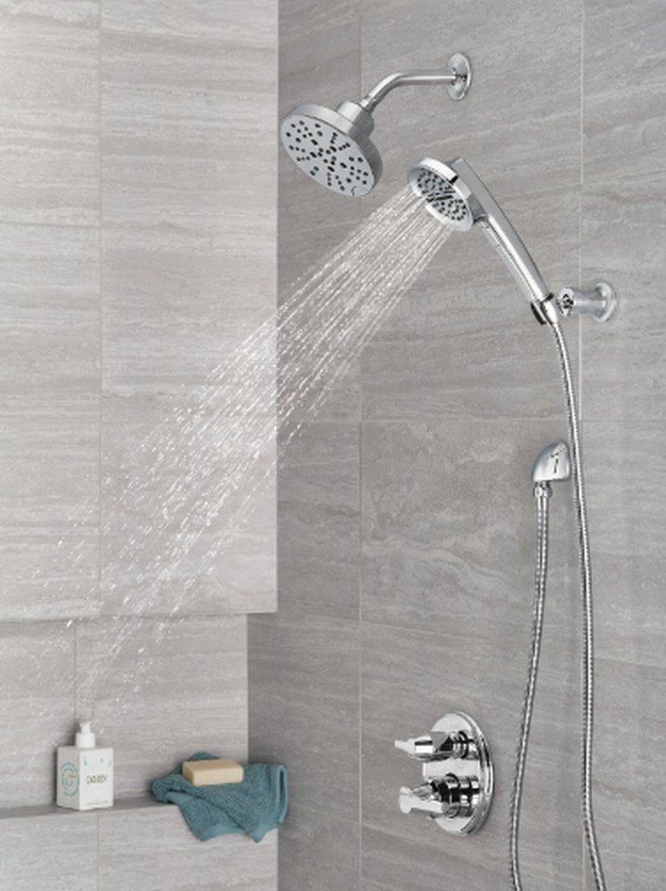 Delta Faucet Lumicoat&reg; Chrome Two Handle Pressure Balancing Valve Trim 