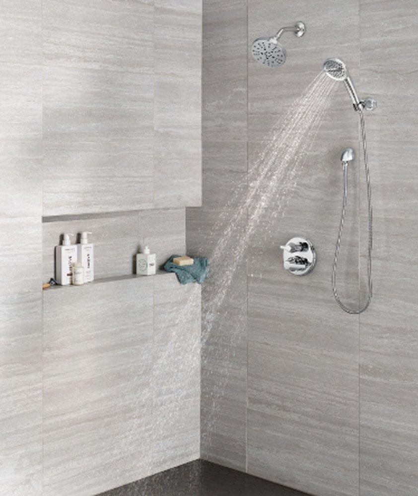 Delta Faucet Lumicoat&reg; Chrome Two Handle Pressure Balancing Valve Trim 