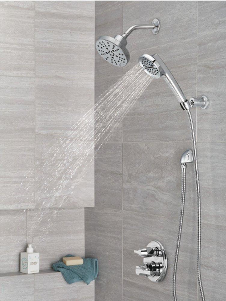 Delta Faucet Lumicoat&reg; Chrome Two Handle Pressure Balancing Valve Trim 