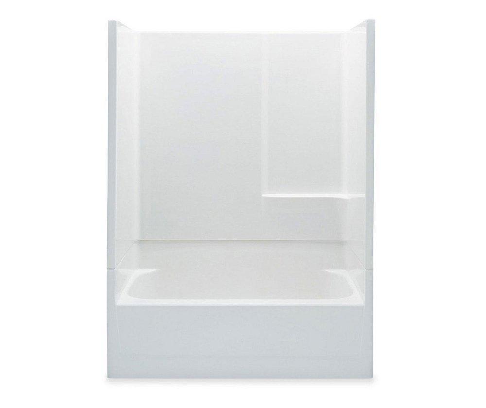 Aquatic White 54 x 30-1/4 in. Tub & Shower Unit 