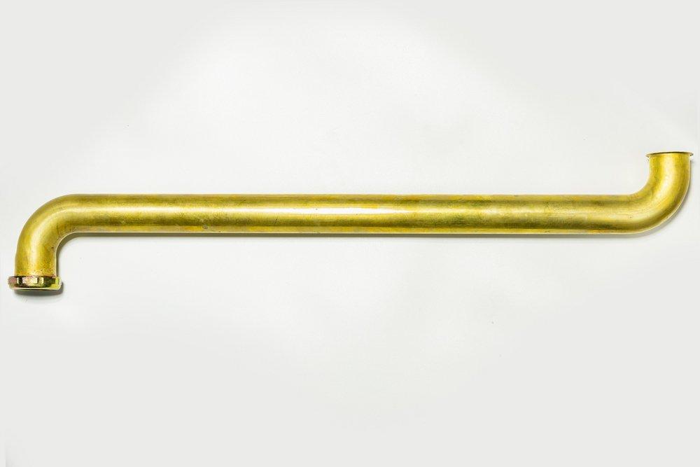 24 in. 22 ga Slip-Joint x Direct Connect Waste Arm in Rough Brass 