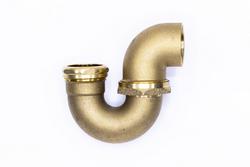 1-1/2 in. Cast Brass Sink Trap in Rough Brass