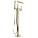 Single Handle Floor Mount Tub Filler with Handshower in Lumicoat® Polished Nickel (Trim Only)