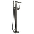 Single Handle Floor Mount Tub Filler with Handshower in Lumicoat™ Black Stainless (Trim Only)
