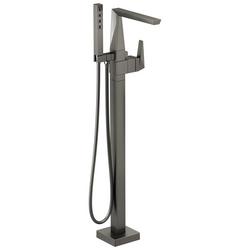 Single Handle Floor Mount Tub Filler with Handshower in Lumicoat&reg; Black Stainless (Trim Only)