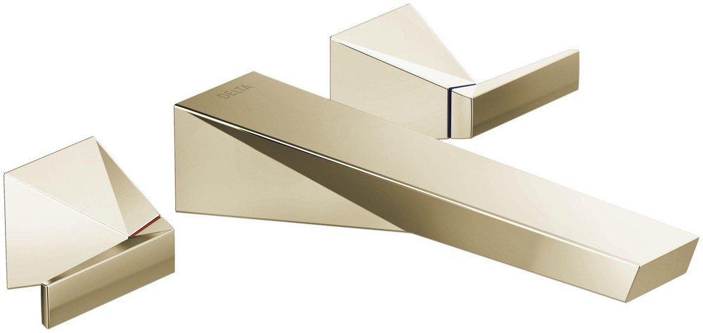 CCY 2H WALL MOUNT LAVATORY FAUCET POLISHED NICKEL PN 