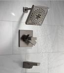 Delta Faucet Lumicoat Black Stainless Two Handle Multi Function Bathtub & Shower Faucet (Trim Only) 