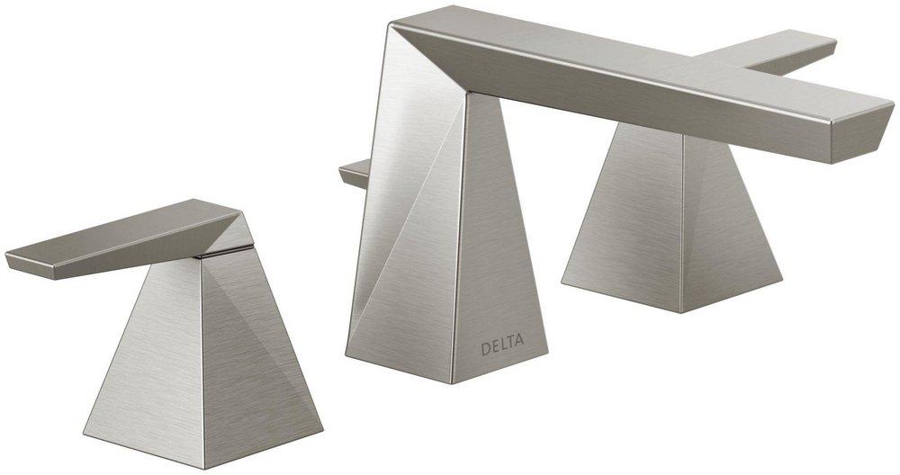 Two Handle Widespread Bathroom Sink Faucet in Lumicoat Stainless 