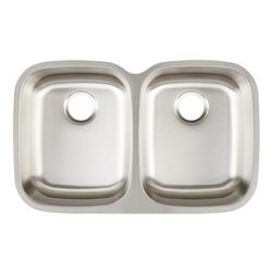 32-3/4 in. Undermount Stainless Steel Double Bowl Kitchen Sink
