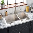 Signature Hardware Stainless Steel 33 x 22 in. Stainless Steel Double Bowl Dual Mount Kitchen Sink in Brushed Stainless Steel 