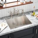 Signature Hardware Stainless Steel 25 x 22 in. Stainless Steel Single Bowl Dual Mount Kitchen Sink 