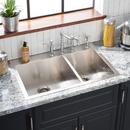 Signature Hardware Stainless Steel 33 x 22 in. Stainless Steel Double Bowl Dual Mount Kitchen Sink in Brushed Stainless Steel